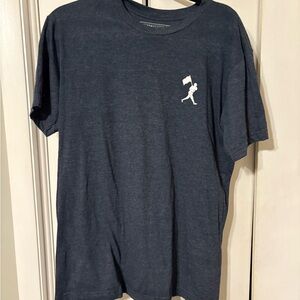 Blue Short Sleeve Tee with Minimalist Design